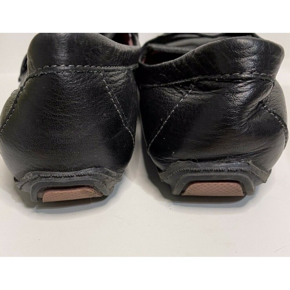 White Mountain Womens Black Pebble Leather Driving Loafers Size 8.5M - Picture 5 of 7